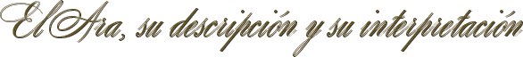 El Ara, su descripci�n y su interpretaci�n